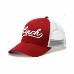 Budget 💯 Cinch Men's Embroidered Logo Mesh Back Trucker Cap Burgundy 😀