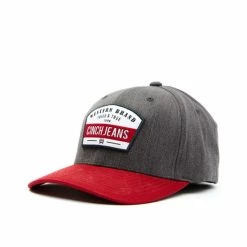 Discount 🔔 Cinch Men's Heather Grey Logo Patch Fitted Flex-Fit Ball Cap 🥰