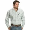 Wholesale 🛒 Cinch Green And White Plaid Flame Resistant Work 👚 Shirt For Men 🌟