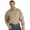 New ❤️ Cinch WRX Flame-Resistant Solid Khaki 👕 Shirt For Men 😍