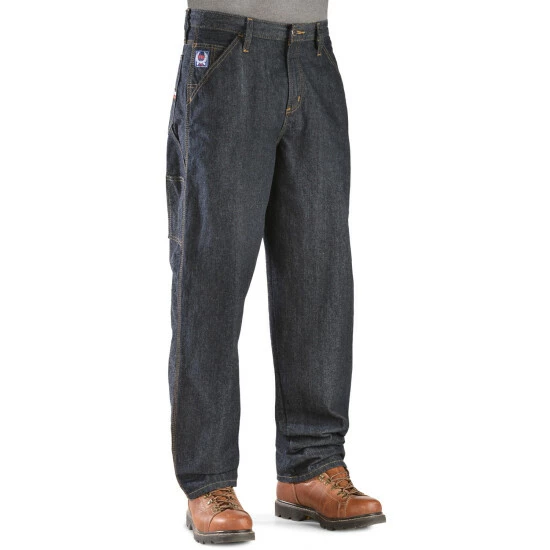 Coupon π₯ Cinch Men's Blue Label Carpenter WRX Flame Resistant π Jeans - 38" Inseam Dark Rinse π - Image 3