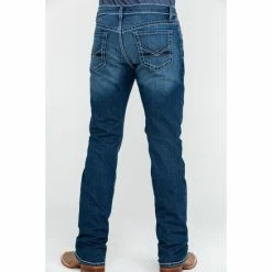 Budget 👏 Cinch Men's Ian Medium Stone Wash Slim Boot 👖 Jeans Indigo ⌛