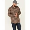 Best reviews of 🎁 Cinch Men's FR Brown Plaid Lightweight Long Sleeve Work 👚 Shirt 😉