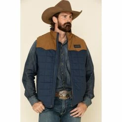 Discount 💯 Cinch Men's Blue Quilted Polyfill Puffer Vest 🎉