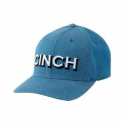 Flash Sale ✔️ Cinch Men's Logo Applique Flex-Fit Ball Cap Blue 🎉