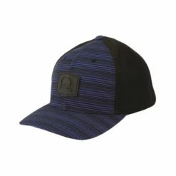 Promo 🌟 Cinch Men's Stripe Arena Flex Embossed Patch Flex Fit Ball Cap Black 🥰