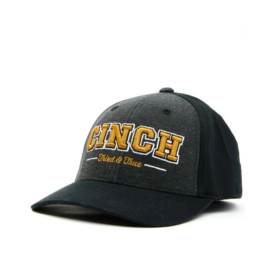 Discount π€© Cinch Boys' Black 3D Embroidered Logo Fitted Flex-Fit Ball Cap π€©