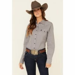 Cheapest 🥰 Cinch 👩 Women's Multi Geo Print Long Sleeve Snap Western Core 👕 Shirt Purple 👍