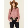 Discount 😉 Cinch 👩 Women's Arena Flex Pink Arrow Geo Print Long Sleeve Button-Down Western Core 👕 Shirt ✔️