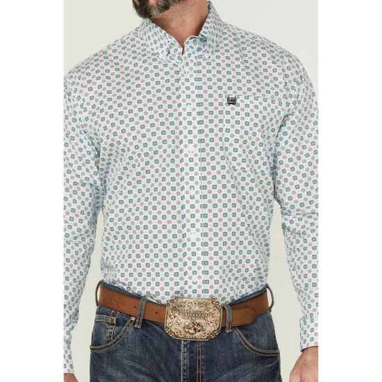 New π Cinch Men's Small Floral Western π Shirt White π― - Image 3