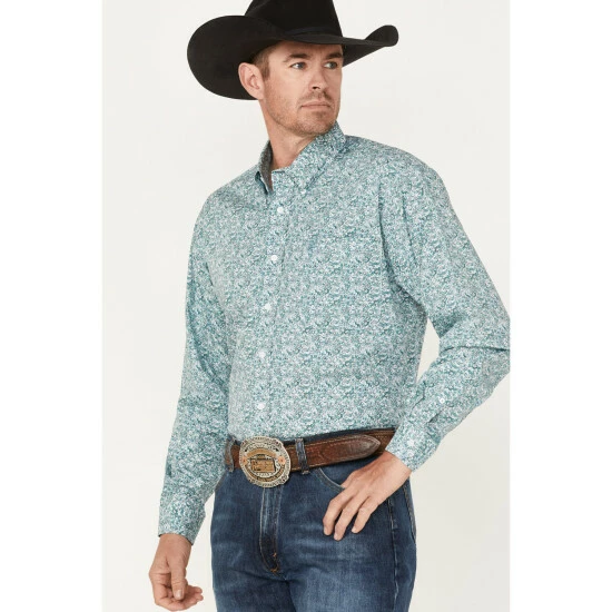 Best Pirce ๐ Cinch Men's Floral Print Long Sleeve Button Down Western ๐ Shirt White ๐ฏ 2 Best Pirce ๐ Cinch Men's Floral Print Long Sleeve Button Down Western ๐ Shirt White ๐ฏ - Image 2
