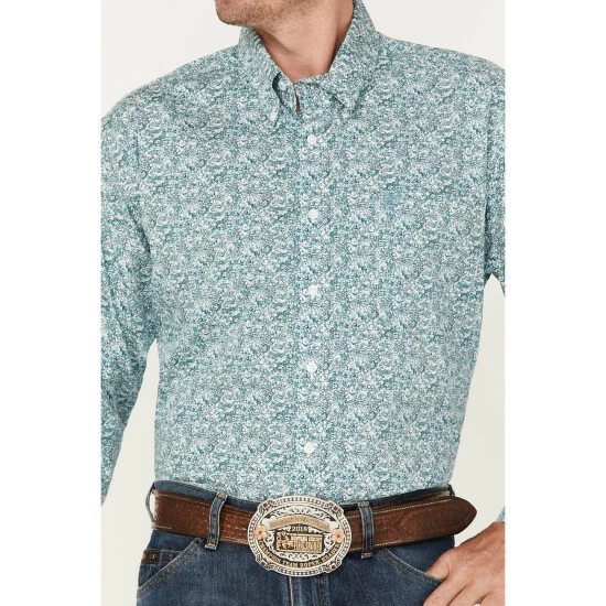 Best Pirce ๐ Cinch Men's Floral Print Long Sleeve Button Down Western ๐ Shirt White ๐ฏ 3 Best Pirce ๐ Cinch Men's Floral Print Long Sleeve Button Down Western ๐ Shirt White ๐ฏ - Image 3