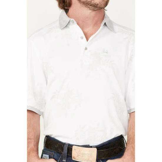 Best reviews of π Cinch Men's Arena Flex Floral Print Polo π Shirt White β - Image 3