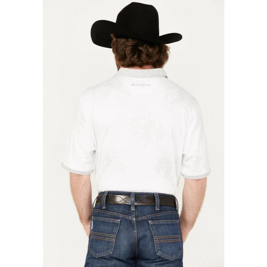 Best reviews of π Cinch Men's Arena Flex Floral Print Polo π Shirt White β - Image 4