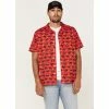 Flash Sale 🔥 Cinch Men's Camp Trailblazer Red Truck Print Short Sleeve Button-Down Western 👕 Shirt ⭐