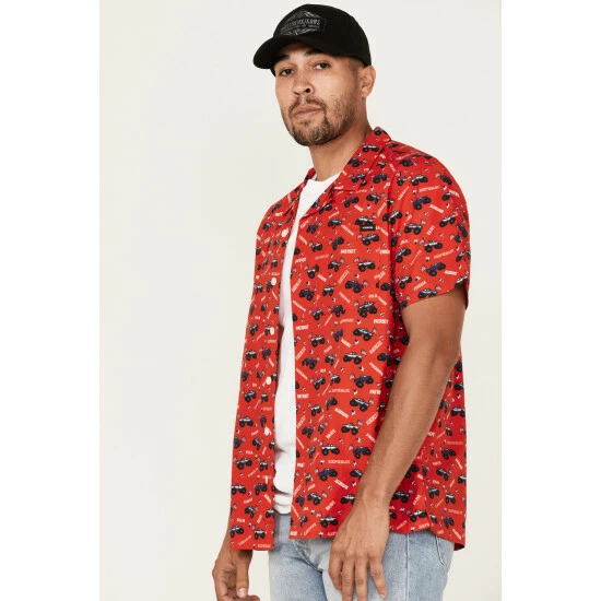 Flash Sale π₯ Cinch Men's Camp Trailblazer Red Truck Print Short Sleeve Button-Down Western π Shirt β - Image 2