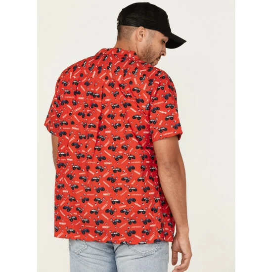 Flash Sale π₯ Cinch Men's Camp Trailblazer Red Truck Print Short Sleeve Button-Down Western π Shirt β - Image 4