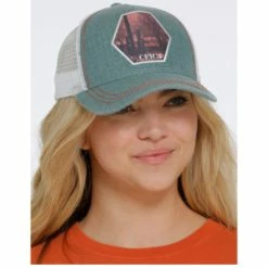 New 💯 Cinch 👩 Women's Cactus Logo Mesh Back Trucker Cap Green 🤩