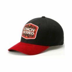 Best Pirce π Cinch Men's Black & Red Flexfit Cap π