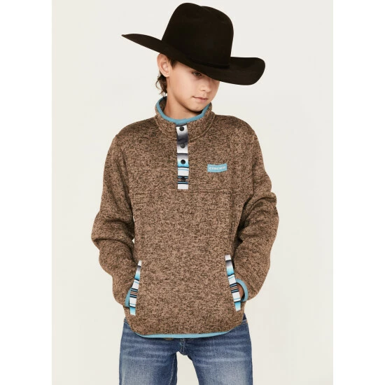 Discount โจ Cinch Boys' Serape Trim Knit Pullover Brown ๐ฅ