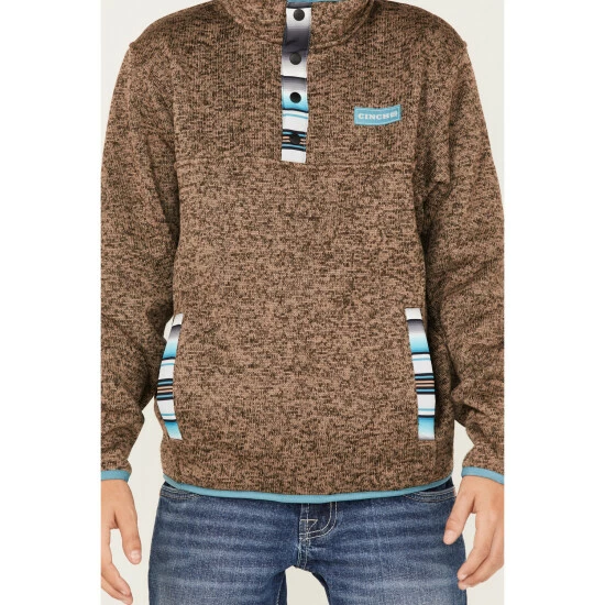 Discount โจ Cinch Boys' Serape Trim Knit Pullover Brown ๐ฅ - Image 3