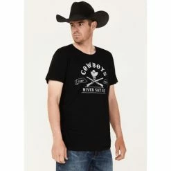 Buy 🔥 Cinch Men's Camp Yee-Haw Cowboys Never Say Die Graphic T-Shirt Black 👍