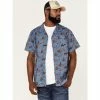 Cheap 🥰 Cinch Men's Camp Yee-Haw All-Over Print Button-Down Western 👚 Shirt Blue 🥰