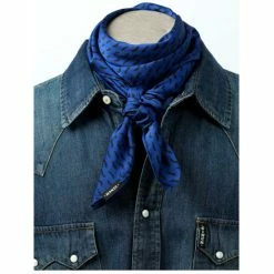 Deals 🌟 Cinch Men's Blue Mustache Print Wild Rag Royal Blue 🔥