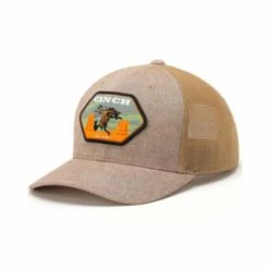 Best Sale 🔔 Cinch Men's Tan Hexagon Patch Trucker Cap 👍