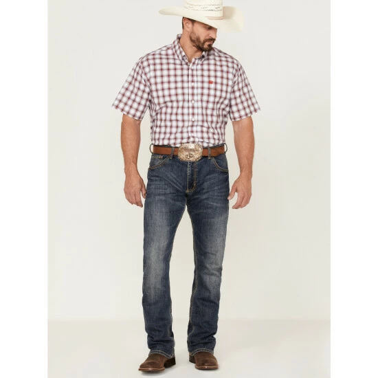 Flash Sale π Cinch Men's Plaid White Short Sleeve Button-Down Western π Shirt π - Image 2