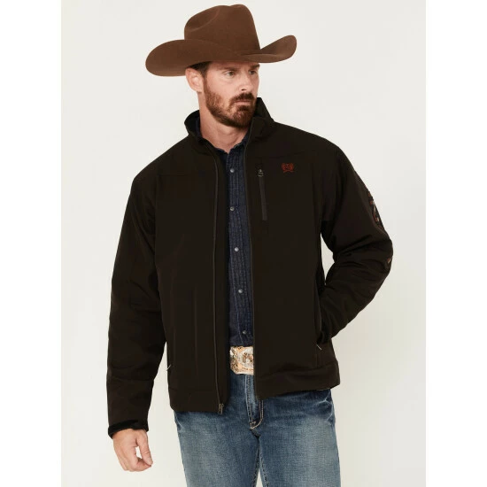 Brand new π Cinch Men's Embroidered Logo Softshell Jacket Brown π