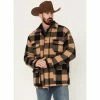 Brand new ⌛ Cinch Men's Frontier Plaid Print 🧥 Coat Brown 😍