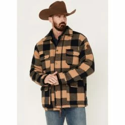 Brand new β Cinch Men's Frontier Plaid Print π§₯ Coat Brown π