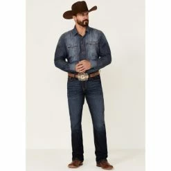 Coupon 🛒 Cinch Men's Ian Dark Stonewash Rigid Slim Bootcut 👖 Jeans Indigo 🛒