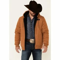 Wholesale 🤩 Cinch Men's Khaki Quilted Sherpa Lined Zip-Front Hooded Jacket Beige/khaki 🎁