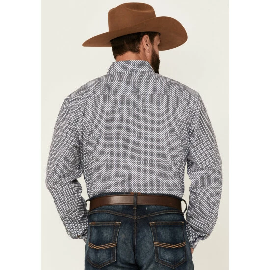 Best reviews of β¨ Cinch Men's Modern Fit White Geo Print Long Sleeve Button-Down Western π Shirt β¨ - Image 4