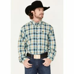 Hot Sale π Cinch Men's Multi Plaid Long Sleeve Button-Down Western π Shirt π₯