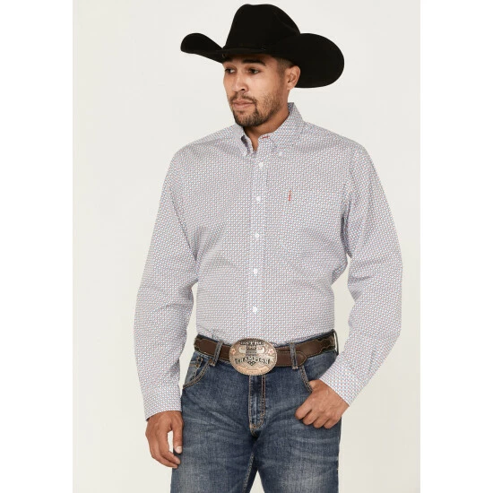 Cheapest π Cinch Men's Modern Fit White All-Over Print Long Sleeve Button-Down Western π Shirt β€οΈ