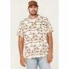 Coupon 🎉 Cinch Men's Camp Aloha Cream Floral Print Short Sleeve Button-Down Western 👕 Shirt ✨