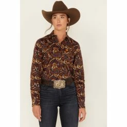 Best Pirce π Cinch π© Women's Floral & Paisley Print Long Sleeve Button-Down π Shirt Multi π