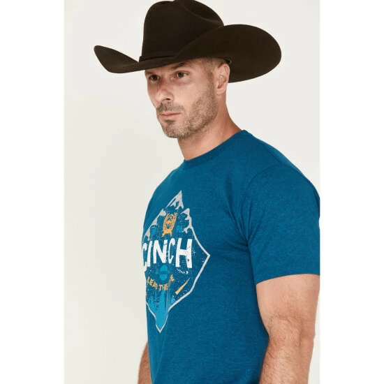 New π Cinch Men's Lead This Life Logo Graphic T-Shirt Teal π - Image 2