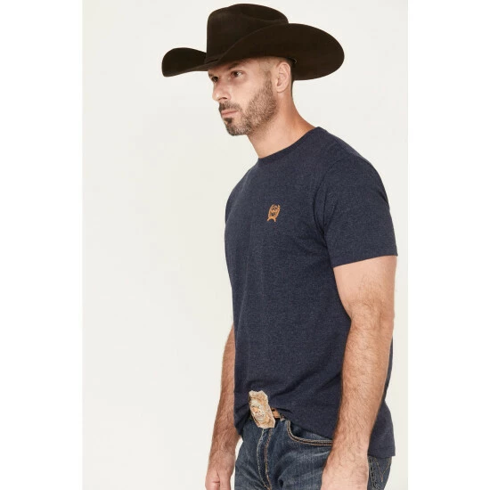 Coupon π Cinch Men's Logo Short Sleeve Graphic T-Shirt Heather Blue π - Image 2