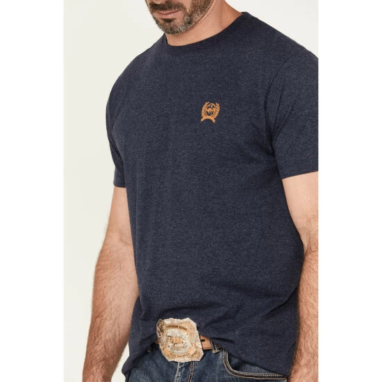 Coupon π Cinch Men's Logo Short Sleeve Graphic T-Shirt Heather Blue π - Image 3
