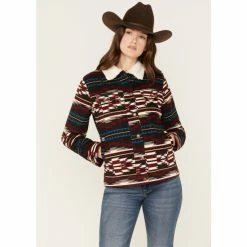 Discount ⌛ Cinch 👩 Women's Southwestern Corduroy Plush Fleece Trucker Jacket Multi 😍