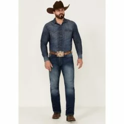 Brand new 😀 Cinch Men's Silver Label Medium Stonewash Performance Stretch Slim Straight 👖 Jeans Indigo 🌟