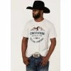 Discount 😀 Cinch Men's Western Mountain Graphic Short Sleeve T-Shirt Heather Grey ✔️