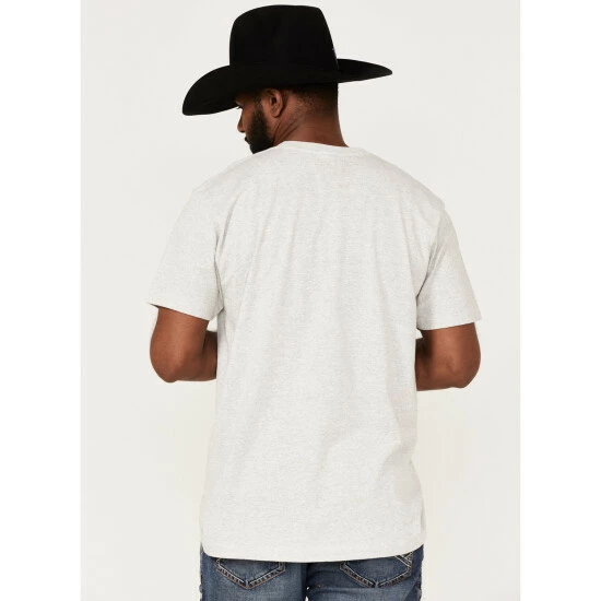 Discount π Cinch Men's Western Mountain Graphic Short Sleeve T-Shirt Heather Grey βοΈ - Image 4
