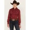Budget 🤩 Cinch 👩 Women's Long Sleeve Snap Western 👚 Shirt Red 👏