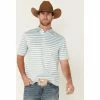 Wholesale 🧨 Cinch Men's AF White Stripe Short Sleeve Polo 👕 Shirt 👏