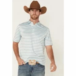 Wholesale 🧨 Cinch Men's AF White Stripe Short Sleeve Polo 👕 Shirt 👏